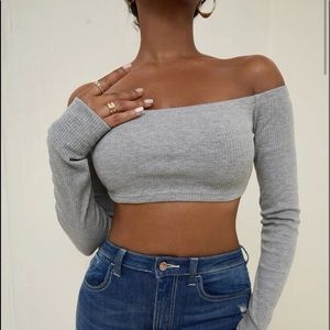 Off the shoulder long sleeve